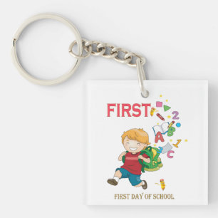 Froher erster Schultag Zurück zur Schule Baby Schlüsselanhänger