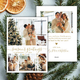 Froher Festtage Gold Script 4 Foto Weihnachten