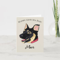 Froher Gotcha-Tag Deutscher Schäferhund Welpe Name