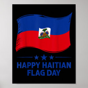 Froher haitianischer Flaggentag Coole haitianische Poster