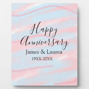 Froher Hochzeitstag Name Datum Jahr Pastell Fotoplatte