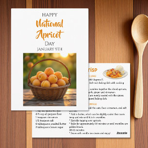 Froher Nationaler Aprikosentag 9. Januar Postkarte