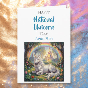 Froher Nationaler Einhorn-Tag 9. April Karte