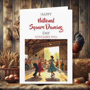 Froher Nationaler Squaredance-Tag 29. November Karte