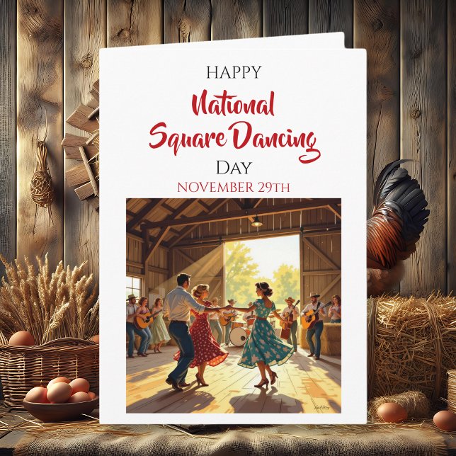 Froher Nationaler Squaredance-Tag | 29. November Karte (Von Creator hochgeladen)