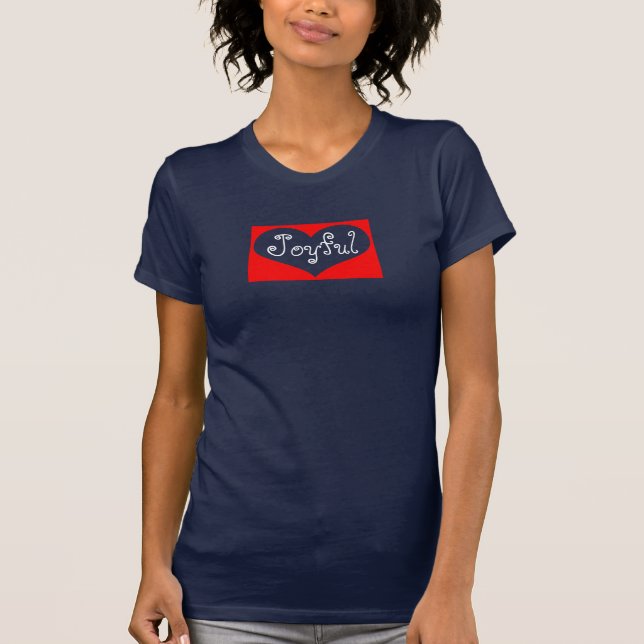 Froher offener Herz-T - Shirt (Vorderseite)
