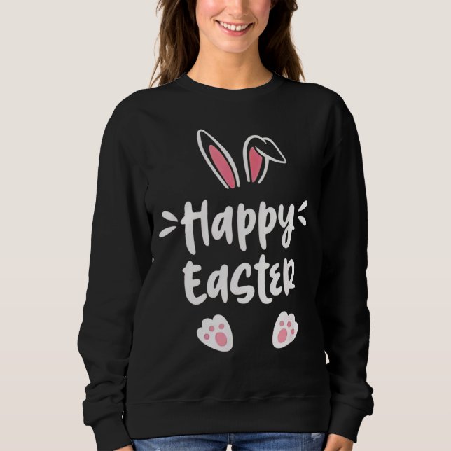 Froher Osthase Frühling Ostern Ei Ostern Sweatshirt (Vorderseite)