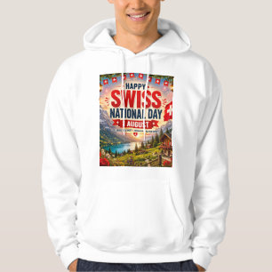 Froher Schweizer Nationalfeiertag Hoodie