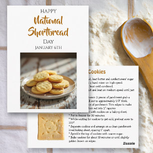 Froher Tag des Shortbread 6. Januar Postkarte