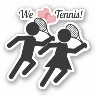 Froher Tennistag Aufkleber