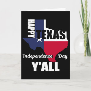 Froher Texas Unabhängigkeitstag Y'all Usa Cowboy T Karte