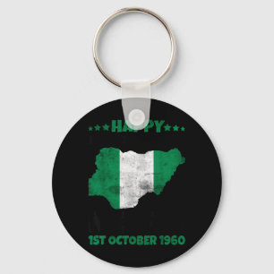 Froher Unabhängigkeitstag Nigeria 1960 Stolz Niger Schlüsselanhänger