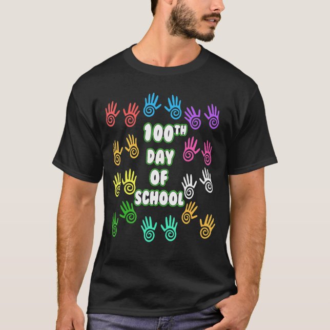 Frohes 100. Schulhandlehrertag 1 T-Shirt (Vorderseite)