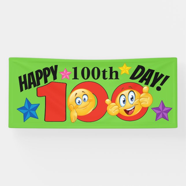Frohes 100-Tage-Banner Banner (Horizontal)