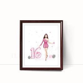 Frohes 16 . Geburtstag, 16. Geburtstag Poster