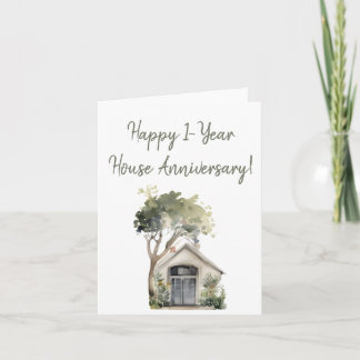 Frohes 1-Jahres-Haus-Jubiläum Dankeskarte