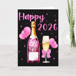 Frohes 2026 Prost auf ein neues Jahr 2026 Champagn Karte