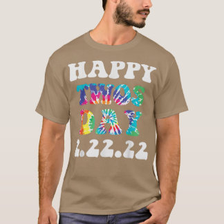 Frohes 22222 zweitägige Krawatte Dienstag, 22. Feb T-Shirt