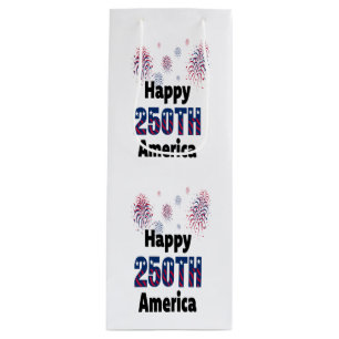 Frohes 250. Amerika Patriotisches 4. Juli Geschenktüte Für Weinflaschen