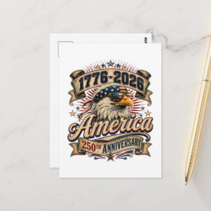 Frohes 4. Juli 2026 USA 250 Jahre Postkarte