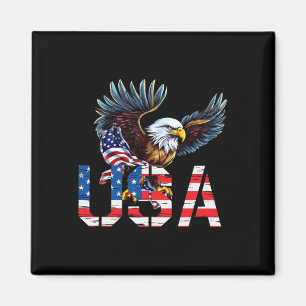 Frohes 4. Juli Amerika-Flagge Patriotischer Adler Magnet