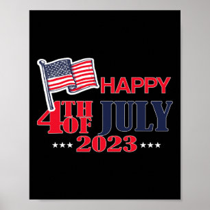 Frohes 4. Juli Amerika Froher Unabhängigkeitstag  Poster