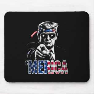 Frohes 4. Juli Amerika Trump Amerikanische Flagge Mousepad