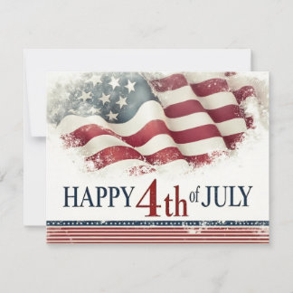 Frohes 4. Juli - Amerikanische Flagge im Vintage-D