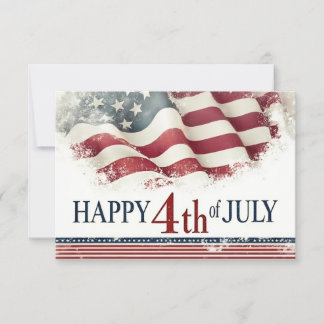 Frohes 4. Juli - Amerikanische Flagge im Vintage-D