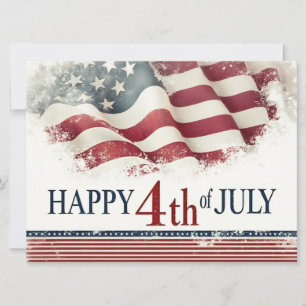 Frohes 4. Juli - Amerikanische Flagge im Vintage-D