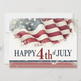 Frohes 4. Juli - Amerikanische Flagge im Vintage-D