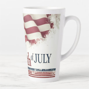 Frohes 4. Juli - Amerikanische Flagge im Vintage-D Milchtasse