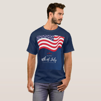 Frohes 4. Juli Amerikanische Flagge Patriotisch T-Shirt