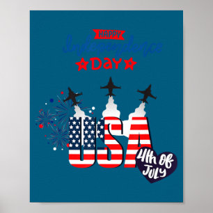 Frohes 4. Juli, Amerikanischer Unabhängigkeitstag Poster