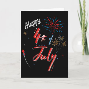 Frohes 4. Juli Cool Independence Day Männer Frauen Karte