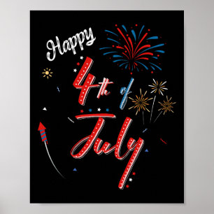Frohes 4. Juli Cool Independence Day Männer Frauen Poster