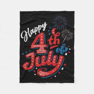 Frohes 4. Juli Cool Independence Day Patriotisch Fleecedecke
