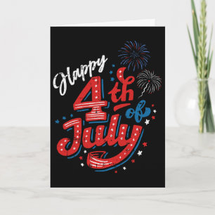 Frohes 4. Juli Cool Independence Day Patriotisch Karte