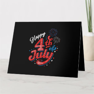Frohes 4. Juli Cool Unabhängigkeitstag Patriotisch Karte