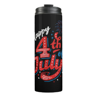 Frohes 4. Juli Cool Unabhängigkeitstag Patriotisch Thermosbecher