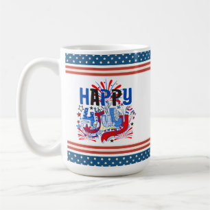 Frohes 4. Juli Feuerwerk USA-63261 Kaffeetasse