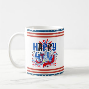 Frohes 4. Juli Feuerwerk USA-63261 Kaffeetasse