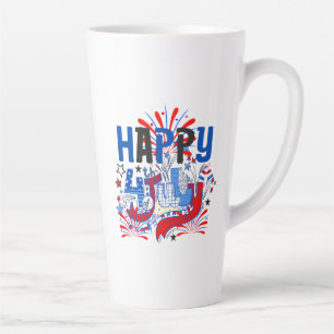 Frohes 4. Juli Feuerwerk USA-63261 Milchtasse