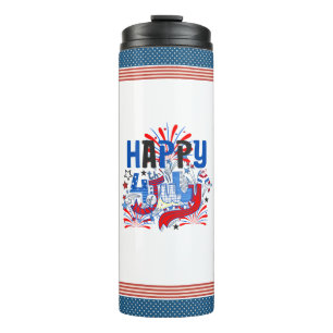Frohes 4. Juli Feuerwerk USA-63261 Thermosbecher
