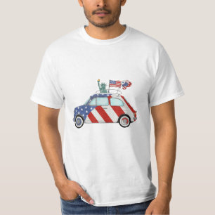 Frohes 4. Juli Fiat 500 T-Shirt