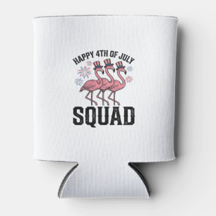 Frohes 4. Juli Flamingo Squad Vector Design_1 Dosenkühler