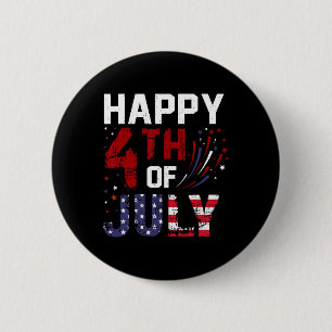 Frohes 4. Juli für Frauen Männer Kinder USA Unabhä Button