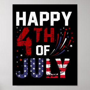 Frohes 4. Juli für Frauen Männer Kinder USA Unabhä Poster