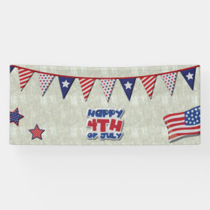 Frohes 4. Juli Geburtstag Amerikas Banner