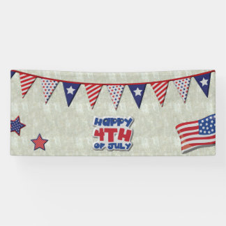 Frohes 4. Juli Geburtstag Amerikas Banner